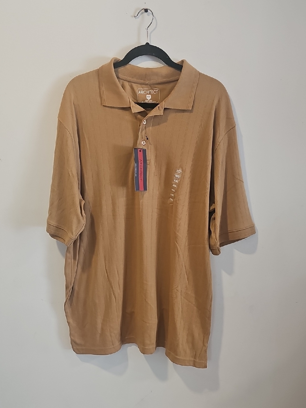 Architect Men's Polo Shirt in Camel Brown